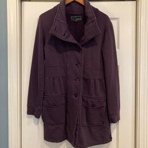 Prana 100% Cotton Coat, Deep Purple, Women's Medium
